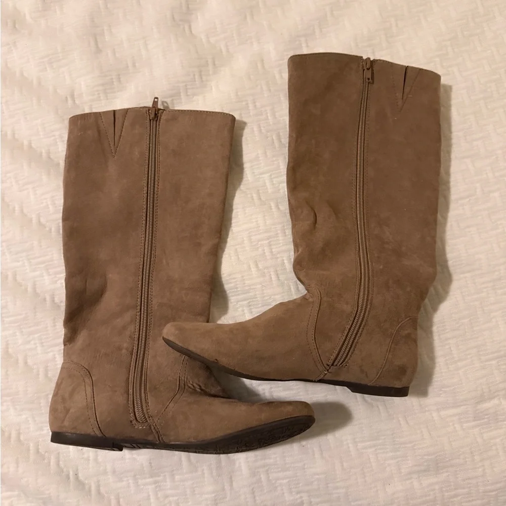 Fergalicious Tan Over the Knee Boots